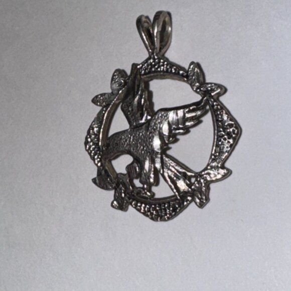 Sterling Silver Eagle Pendant, encircled - Picture 4 of 16